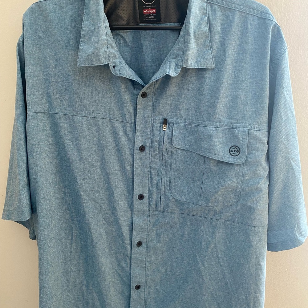 Wrangler regular fit 2XX blue shirt